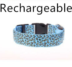 LED Dog Safety Collar – Adjustable Nylon Light-Up Night Collar