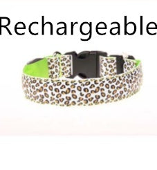 LED Dog Safety Collar – Adjustable Nylon Light-Up Night Collar