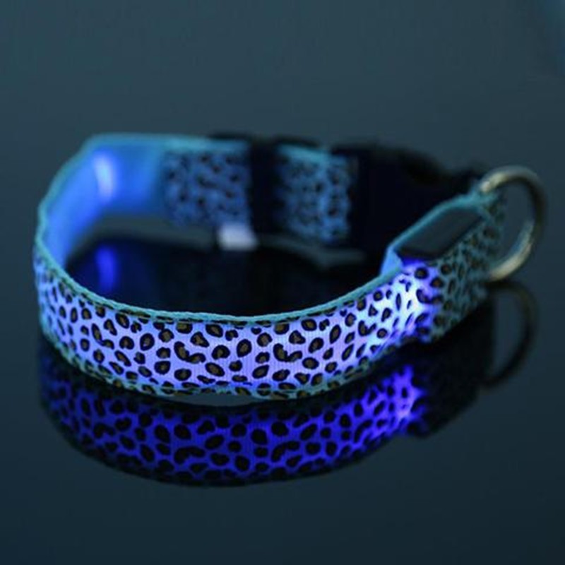 LED Dog Safety Collar – Adjustable Nylon Light-Up Night Collar