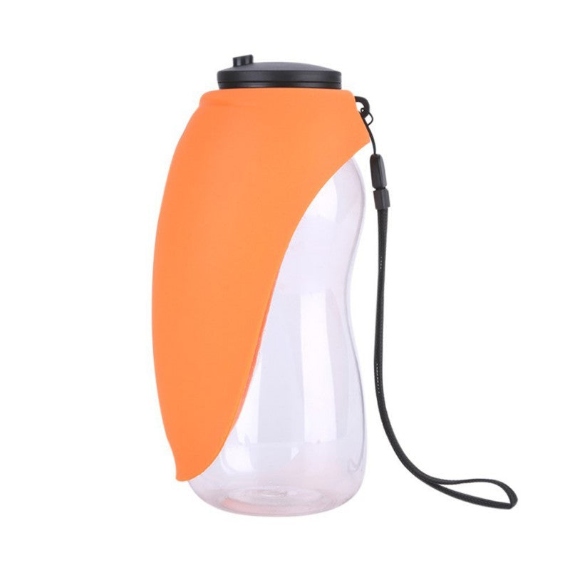 680ml portable dog water bottle with drinking trough