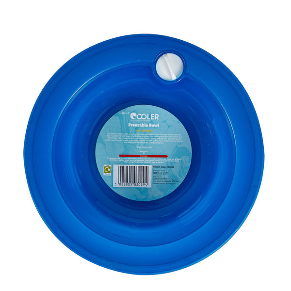 Freezable dog cooling water bowl