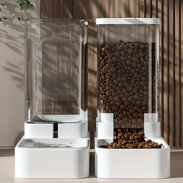 Automatic Gravity Pet Feeder & Water Dispenser – Cat & Dog