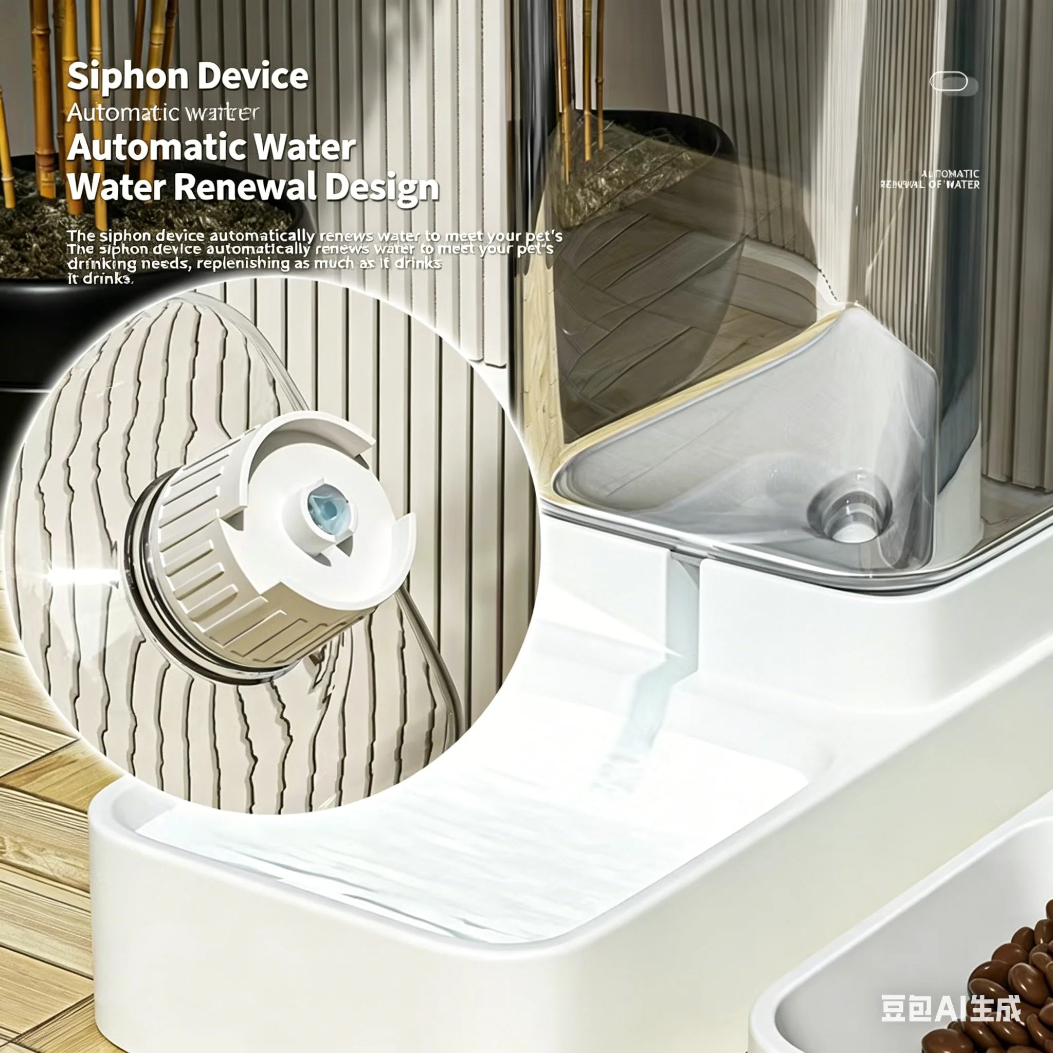 Automatic Gravity Pet Feeder & Water Dispenser – Cat & Dog