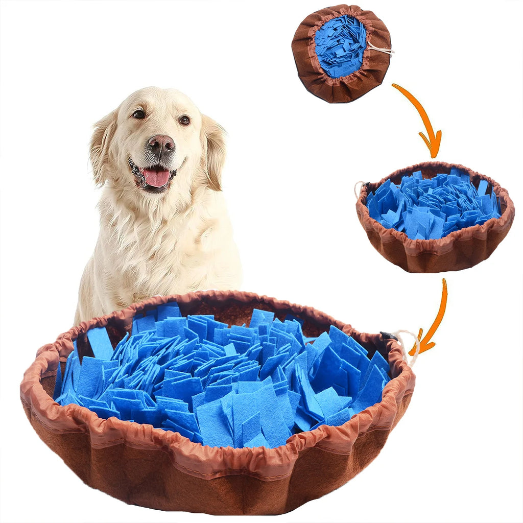 Dog Snuffle Mat Slow Feeder - Foldable Washable Foraging Pad for Dogs & Cats
