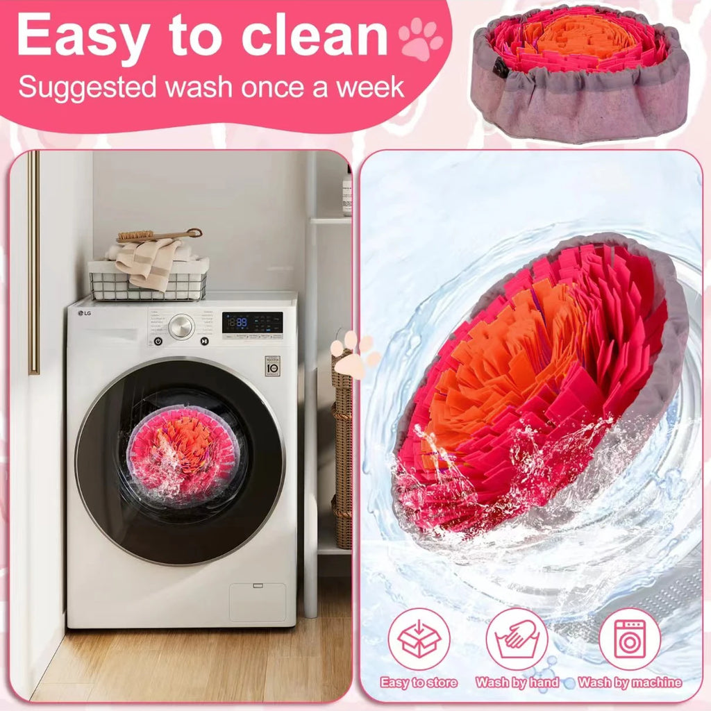 Dog Snuffle Mat Slow Feeder - Foldable Washable Foraging Pad for Dogs & Cats