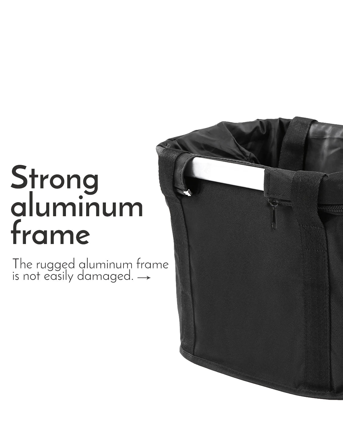 Dog Bike Basket – Waterproof Foldable Handlebar Pet Carrier for Small Dogs & Cats, Removable Front Bicycle Basket with Aluminium Frame, Holds up to 17 lb