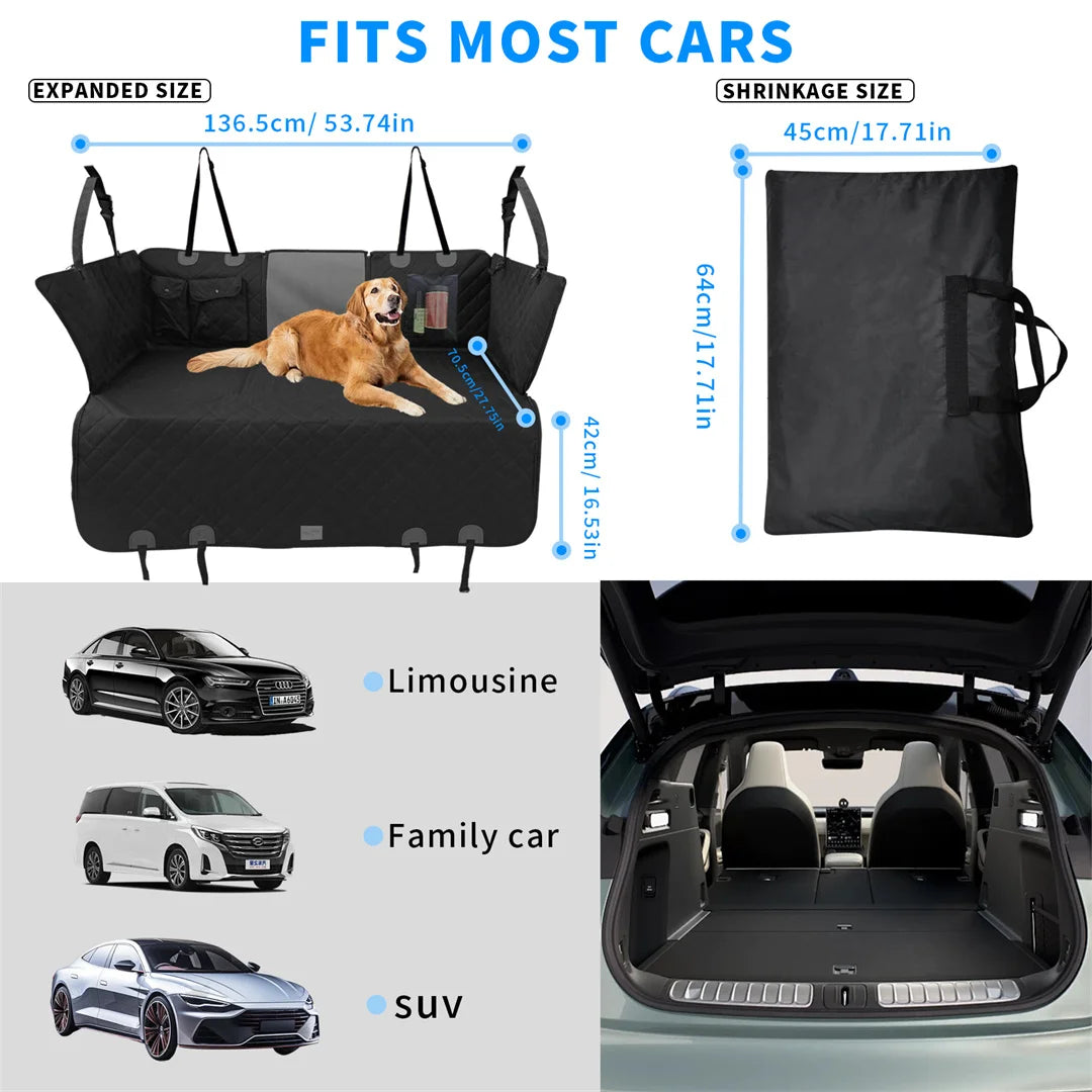 Waterproof Dog Car Seat Cover & Travel Hammock – Scratch-Proof