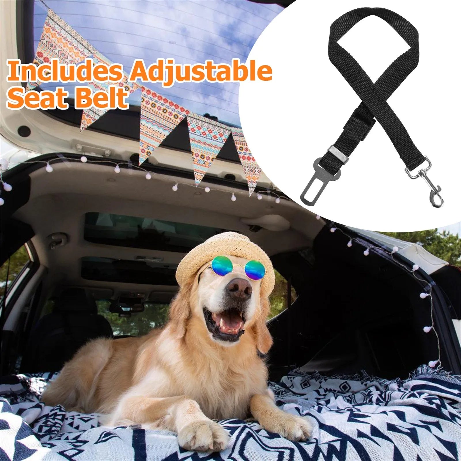 Dog Guard Car Large Dog Gate Pet Animal Safety Fence Iron Mesh Guard Barrier for Car Trunk 16'' Width Car Dog Partition Grid