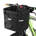 Dog Bike Basket – Waterproof Foldable Handlebar Pet Carrier for Small Dogs & Cats, Removable Front Bicycle Basket with Aluminium Frame, Holds up to 17 lb