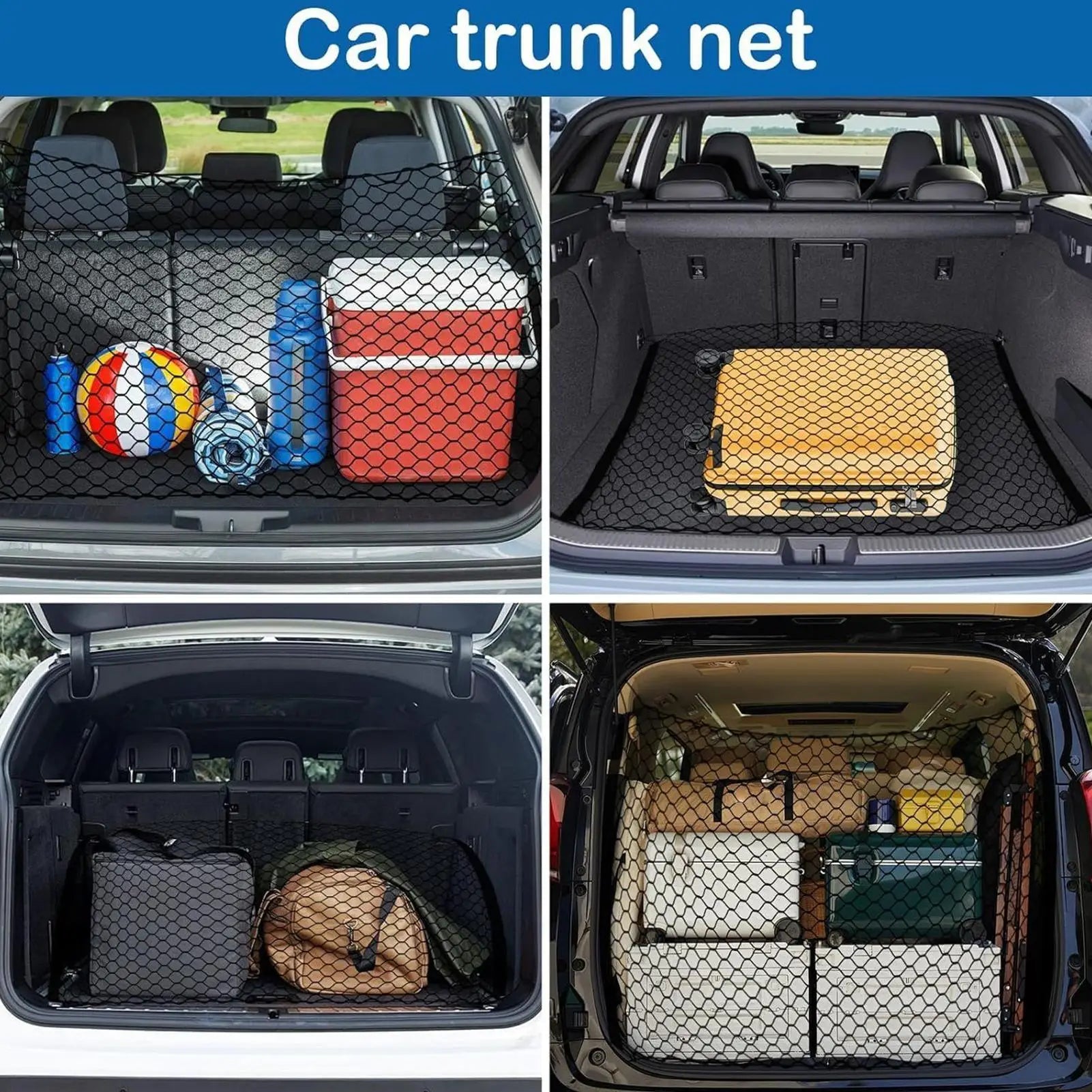 Dog Car Barrier Net – Escape-Proof Boot & Back Seat Divider for SUVs, Estates & Sedans