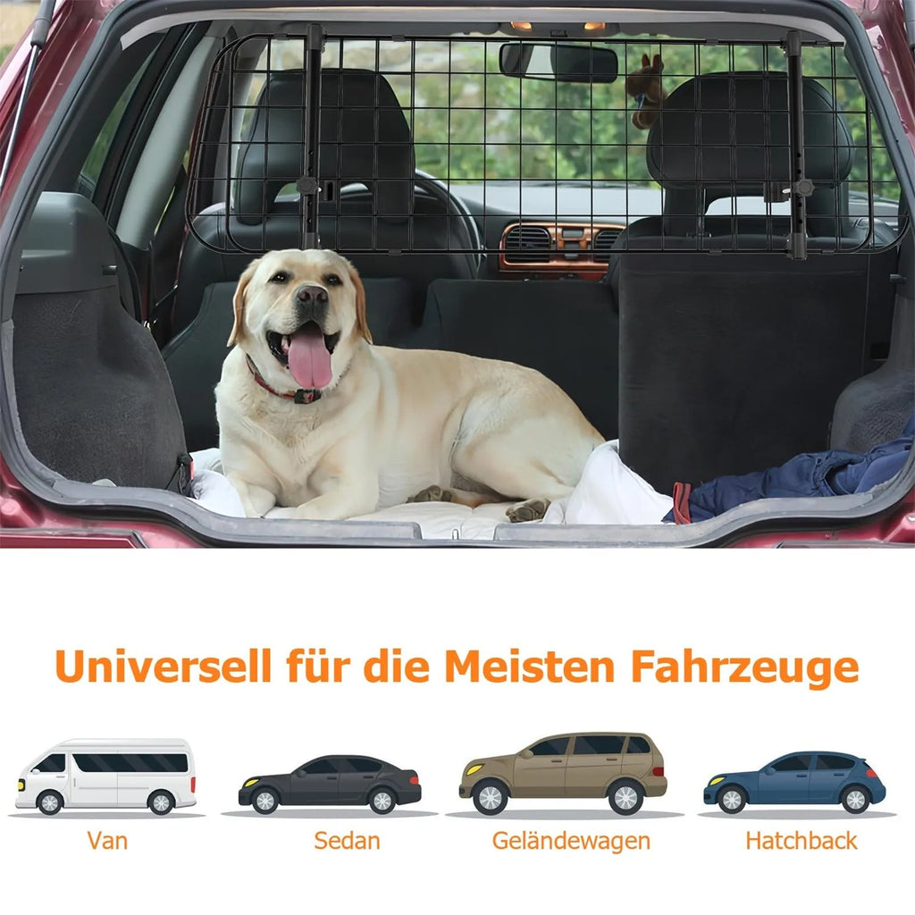 Dog Guard Car Large Dog Gate Pet Animal Safety Fence Iron Mesh Guard Barrier for Car Trunk 16'' Width Car Dog Partition Grid