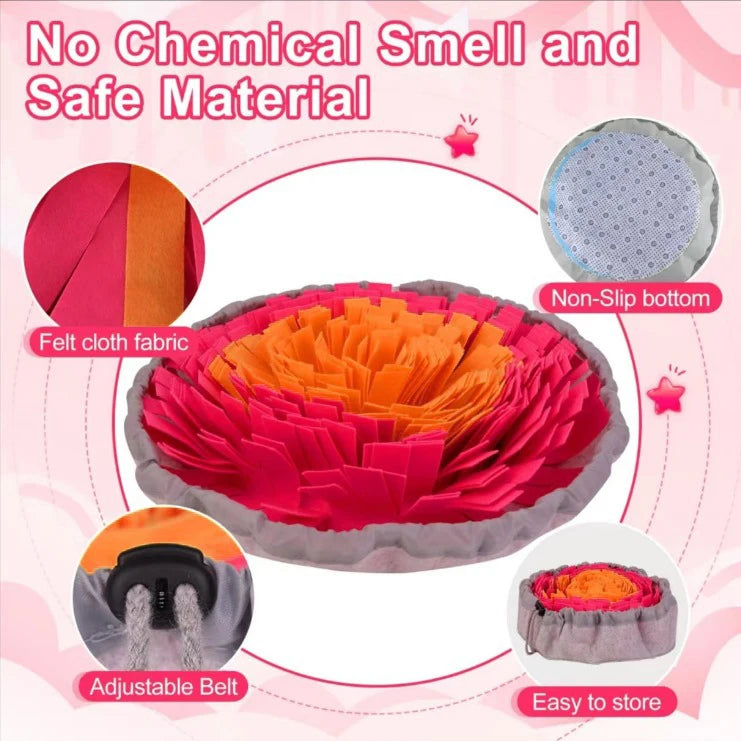 Dog Snuffle Mat Slow Feeder - Foldable Washable Foraging Pad for Dogs & Cats