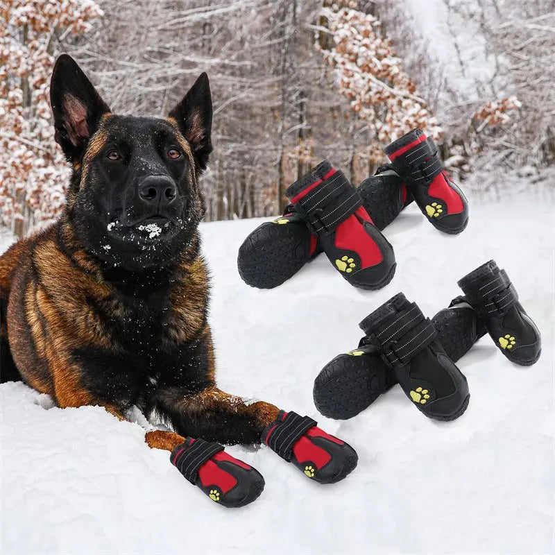 Waterproof Anti-Slip Dog Socks – Reflective, Set of 4