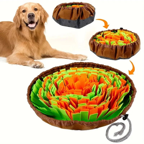 Dog Snuffle Mat Slow Feeder - Foldable Washable Foraging Pad for Dogs & Cats