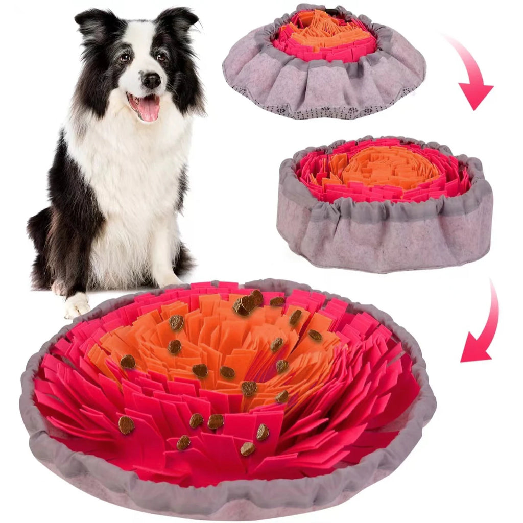 Dog Snuffle Mat Slow Feeder - Foldable Washable Foraging Pad for Dogs & Cats