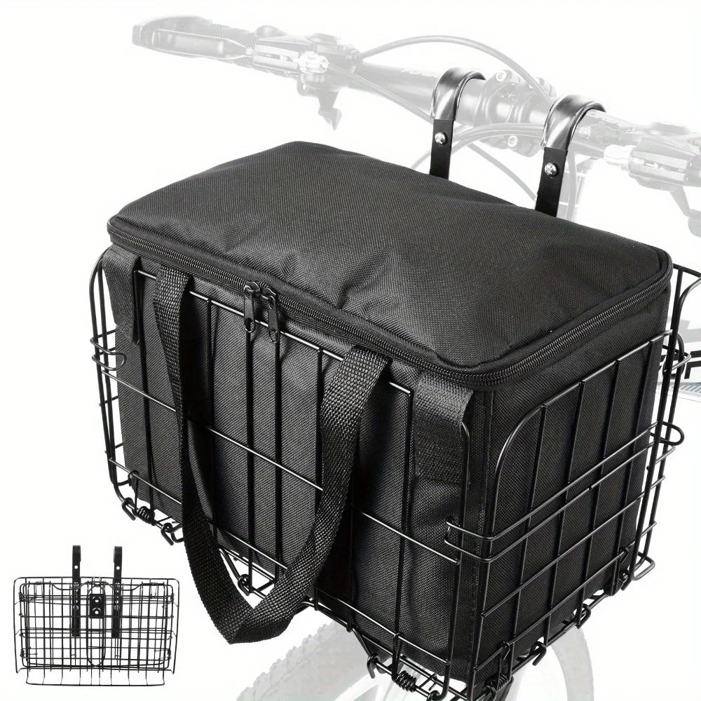 Large Dog Bike Basket Bag – Front/Rear Pet Carrier