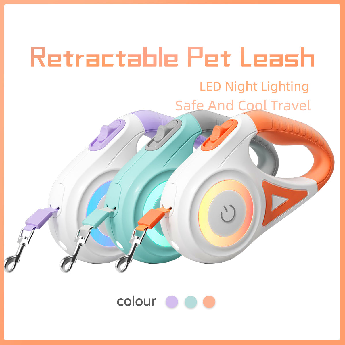 Retractable Dog Lead with Collar | Automatic Extendable Dog Leash for Small, Medium & Large Dogs